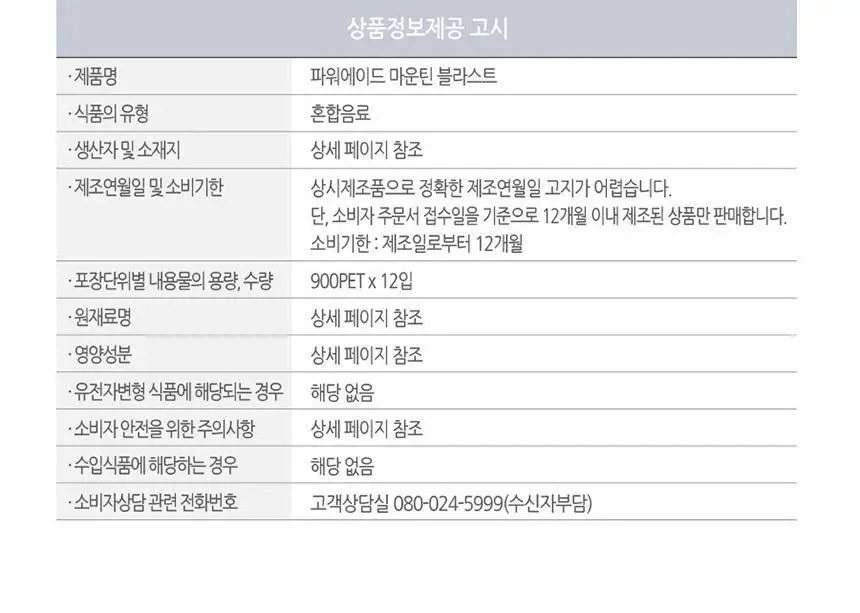 [본사직영]파워에이드 마운틴블라스트 900ml*12페트 상세페이지 6